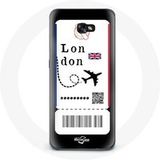 Maniacase Hoesje voor Samsung Galaxy A5 2016 Vliegticket Londen