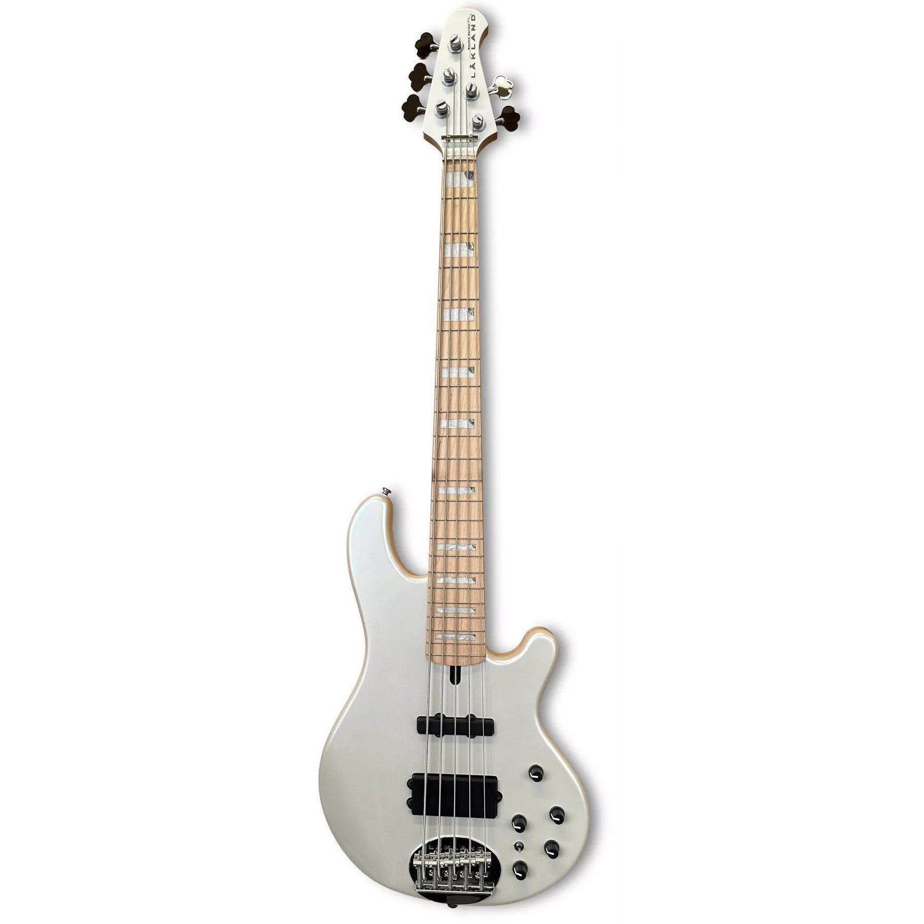 Lakland Skyline 55-02 Custom White Pearl Gloss 5-String Electric Bass Guitar