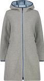 CMP Vrouwen wollen parka grigio mel. cristall blue