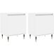 Table de chevet 2 pcs cabinet de chevet table de nuit blanc 40x30x50 cm bois d'ingénierie