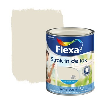 FLEXA Strak in de Lak RAL 9001 crème wit zijdeglans 750 ml