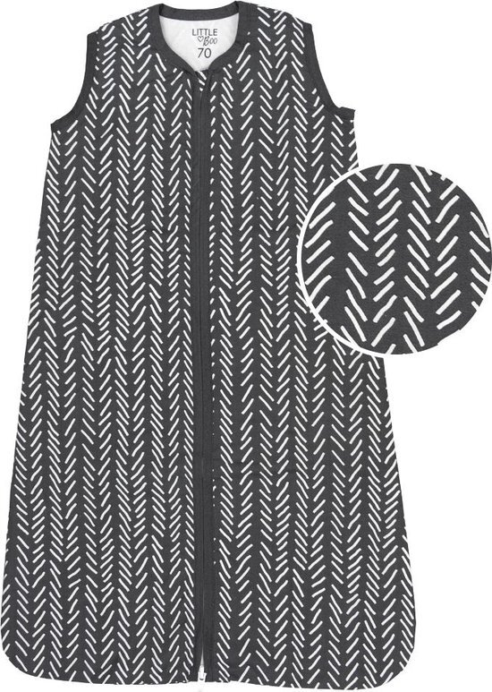 Little Boo Slaapzak - Geweven - ZigZag - Anthracite - 70cm