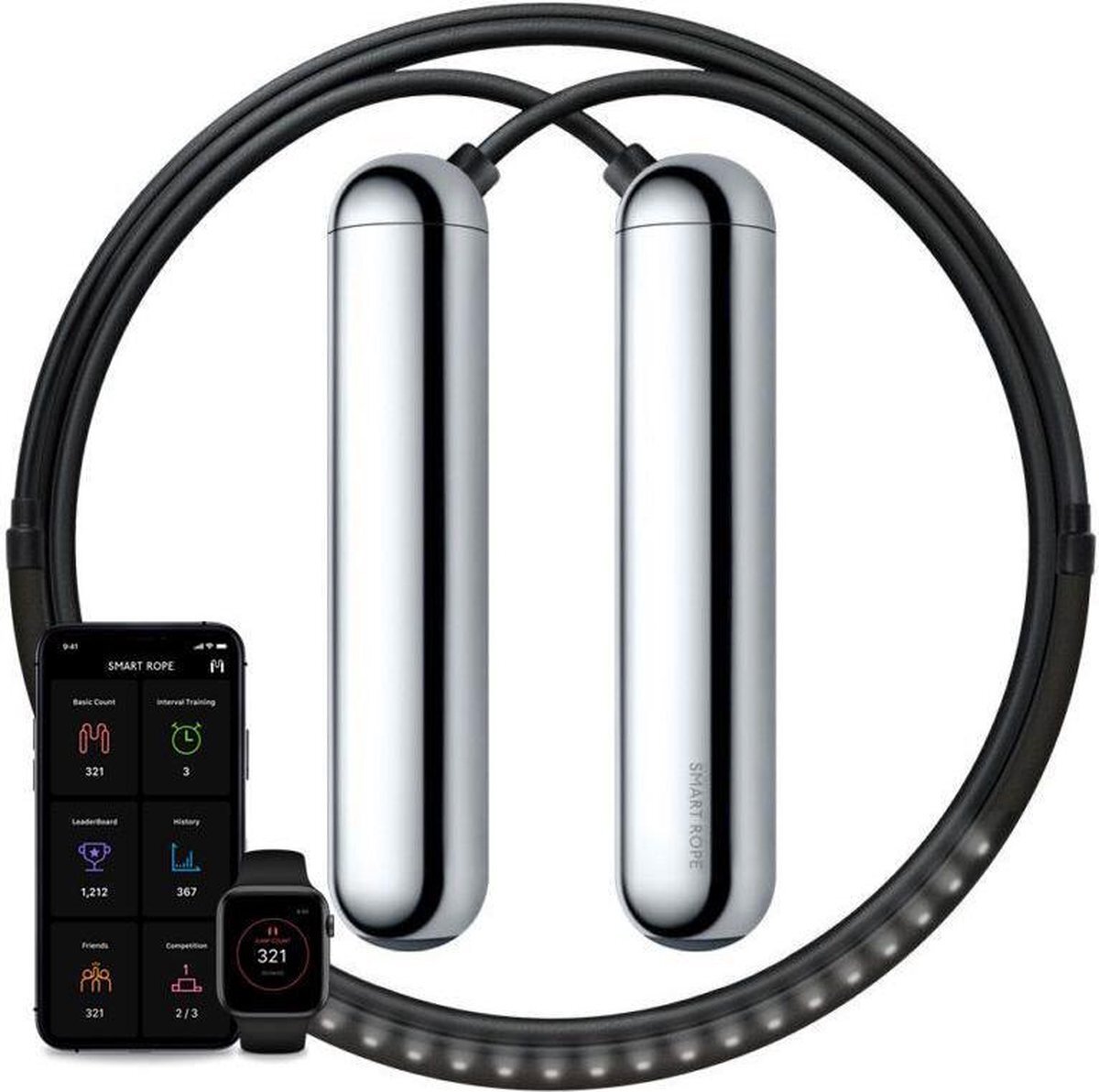 Smart Rope LED Springtouw - Chroom - L