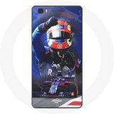 Maniacase Hoesje voor Huawei P8 Formule 1 Pierre Gasly F1 Coureur Rood Blauw