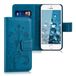 kwmobile iPhone SE / 5 / 5S Portemonneehouder Blauw Kunstleer