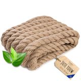 Creative Deco Jute Touw | 10m Lang | Natuurlijke Bruine Kleur | 30mm Dik, Sterk En Duurzaam Touw, Gedraaid | Perfect voor Tuinieren, Interieurdecoratie, DIY Kunst en Ambachtelijke