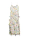 VERO MODA Zomerjurk 'VMSMILLA' lichtgeel / donkergroen / rosa / wit
