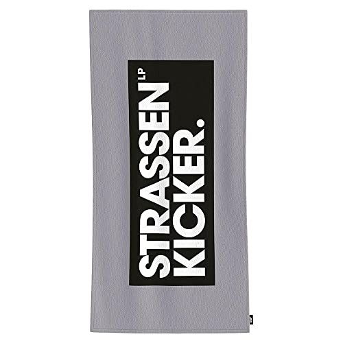 HERDING Velours badhanddoek Street Kicker grijs-zwart 75 x 150 cm