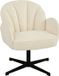HOMCOM Fauteuil d'appoint Velours (100% polyester), Acier - 64,5 x 68 x 80 cm - Beige