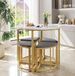 HAUSS SPOLE Ensemble de table à manger - Table ronde avec 4 chaises - Blanc Gris
