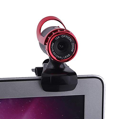 Archuu PC-webcam - 12 megapixels - 30 fps - 360 ° roterende HD-webcam - Clip-on - Rood