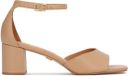 Kazar Beige Leather Sandals with Strap and Low Heel