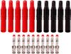 Merkloos / Sans marque Wan GmbH Geïsoleerde Banaanstekkers - Veiligheidsstekkers Meetkabels - Elektrische Metingen - Rechte Draad Soldeer - 4 mm - Rood Zwart