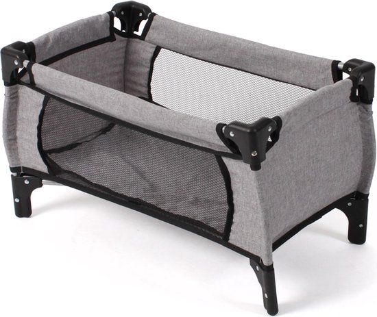 Bayer Chic 2000 Poppen Reisbedje Deluxe - Melange Grijs
