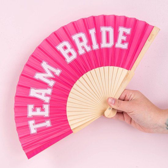Fisura Houten Waaier Team Bride Roze