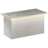 VidaXL Plantenbak met led zilver 30 x 60 x 30 cm roestvrij staal