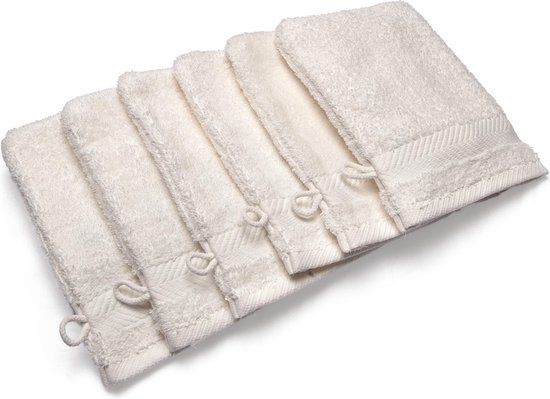 Casilin Royal Touch Washandje - Ivoor - 16 x 22 cm - Set van 6