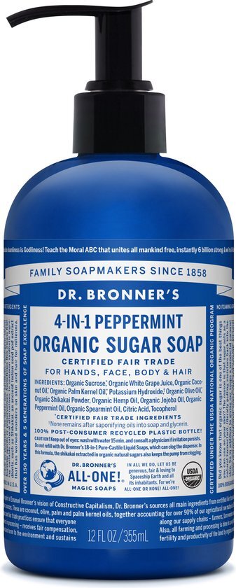 dr bronners Shikakai zeep pepermunt 355 ML