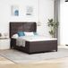 Prolenta Maison Exclusive - Boxspringbed met hoofdeinde, donkerbruin, 140 x 190 cm, gestoffeerd