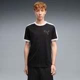 PUMA T7 Love Of The Cat Ringer T-shirt voor Heren, Zwart, Maat XS