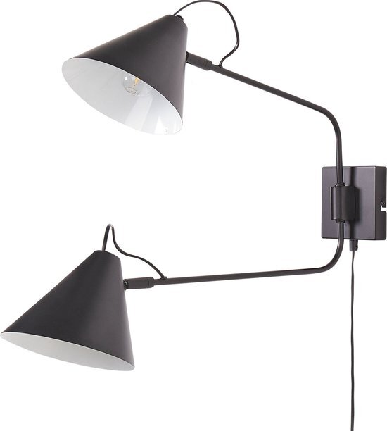 MANDIRI - Wandlamp - Zwart - Metaal