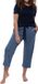 Ammann Dames pyjama Night & Home blauw Korte mouw Effen 50% Katoen, 50% Modal