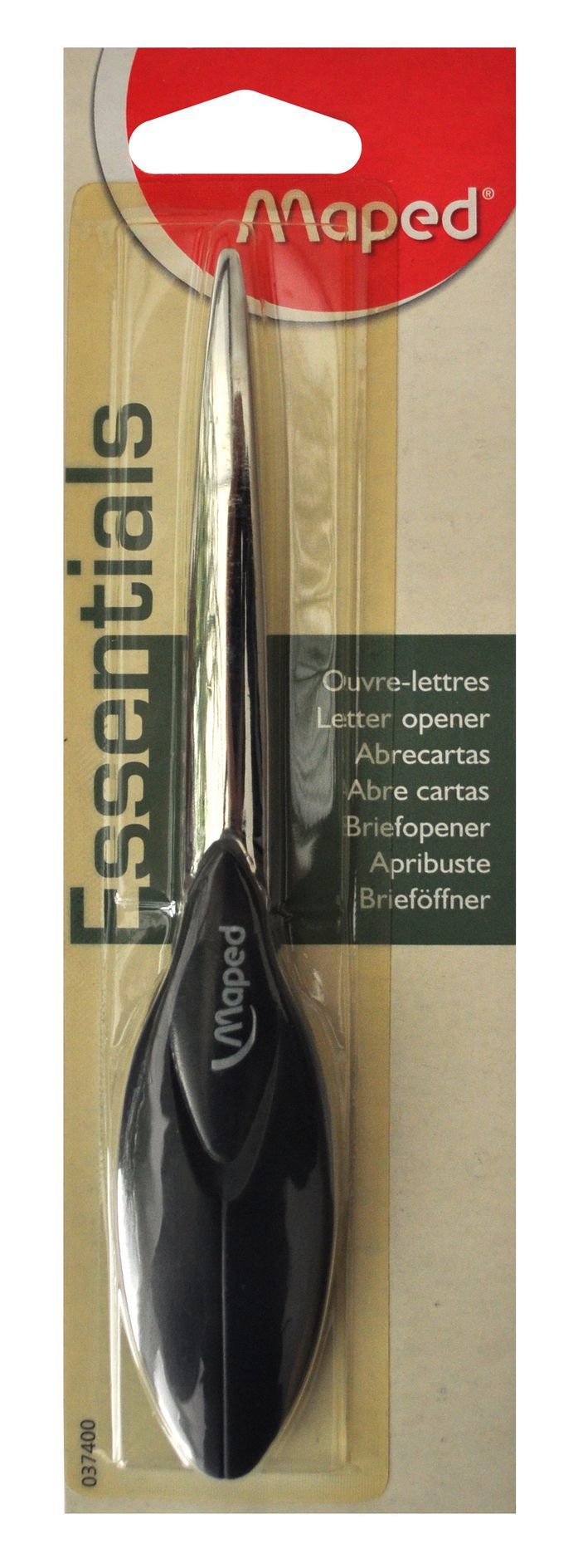 Maped 037400 Briefopener - 17 cm - Staal - Zwart/RVS