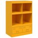 vidaXL Hoge kast 67x39x95 cm staal mosterdgeel