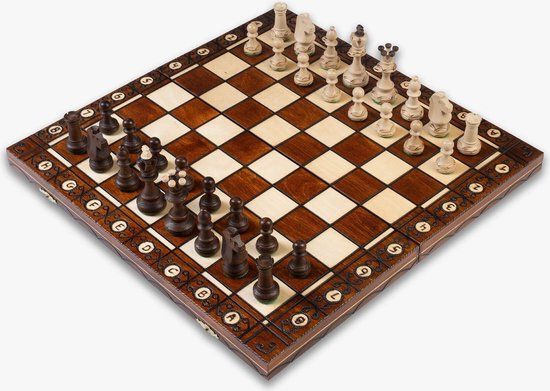 Wegiel Senator Luxe Houten Schaakset 42 x 42 cm