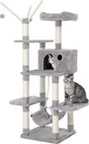Merkloos / Sans marque Nancy's Krabpaal Voor Katten Lichtgrijs XL - Krabpaal 154 CM