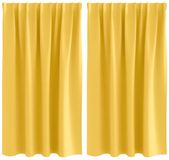 vidaXL Blackout Gordijnen met Ringen 2 st Mosterdgeel 140 x 140 cm