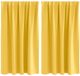 vidaXL Blackout Gordijnen met Ringen 2 st Mosterdgeel 140 x 140 cm
