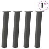 VidaXL Console tafelpoten 4 stuks 72 cm staal antraciet