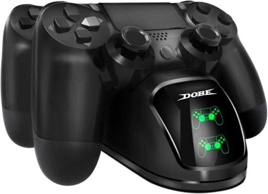 Dobe Dual Oplaadstation voor Playstation 4 Controller â€“ Dubbele Snel Oplader PS4 - Slim - Pro - met verlichting