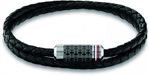 Tommy Hilfiger TJ2790327 Heren Armband Leer Zwart 19 cm