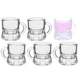 Alessandro Shotglaasjes Barcelona - 6 stuks - met oor - glas - 28 ml - 5,5 x 5 x 4 cm - shotglazen met handvat