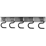 Talen Tools Tuingereedschap Ophanghaken - 5 haken - gegalvaniseerd - kunststof omkleed - ophangsysteem - 40 cm