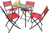 VCM 5-delige bistroset Sumila 80x55 rood