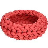 AniOne rieten mand Knuffel koraal XXS