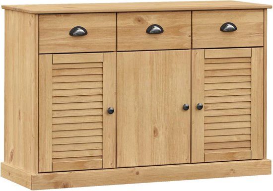 vidaXL Dressoir VIGO Massief Grenenhout Bruin 113x40x75 cm