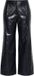 Ulla Popken - Dames - Leren broek Rose rechte pijpen nappaleer - Zwart - Maat 54