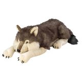 Wild Republic 82332 - Floppies, wolf, 76 cm - knuffeldier van pluche, 30", [Gray", 'Brown', 'White'