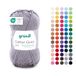 Gründl Cotton Quick wol voor breien en haken, 100% katoen, 1 bol van 50 g/125 m, haak-/breigaren, zilvergrijs