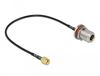 DeLOCK 89059 coax-kabel RG-174 0,3 m RP-SMA Zwart