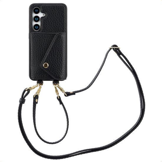 Selencia Sera Koordhoes met Pashouder Envelop voor Samsung Galaxy S24 / S25 - Zwart