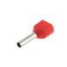 SeKi 14220 Dubbele adereindhulzen 2x1,0mm², rood, 100 stuks