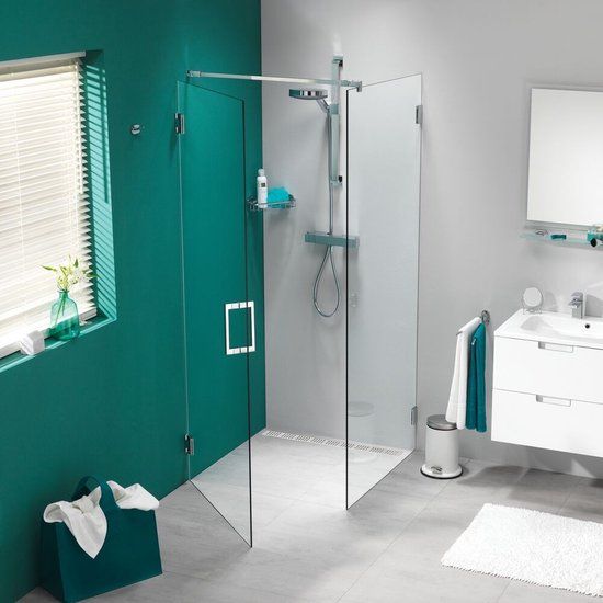 Sealskin I AM Draaideur met zijwand 100x100x200cm Chroom zilver hoogglans 8mm helder glas met antikalk