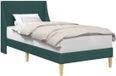 vidaXL - Bedframe - Effen - met - hoofdeinde - Donkergroen - 90 - x - 200 - cm - Stof