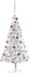 vidaXL Kunstkerstboom met verlichting en kerstballen 120 cm PET zilver