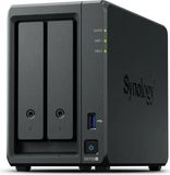 Synology DS225+ NAS-server, 2 schijfbehuizingen, 2 GB RAM, 2,5 Gbit/s netwerkaansluiting, voor bestandsopslag/back-up